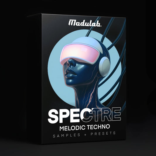 SPECTRE Melodic Techno Sample Pack and Serum Presets Cover by Modulab